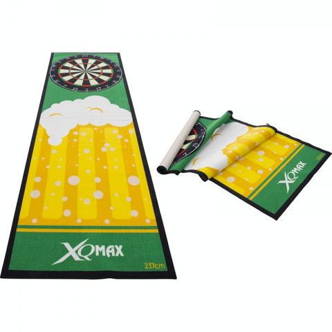 XQ Max dartmat green with beer design